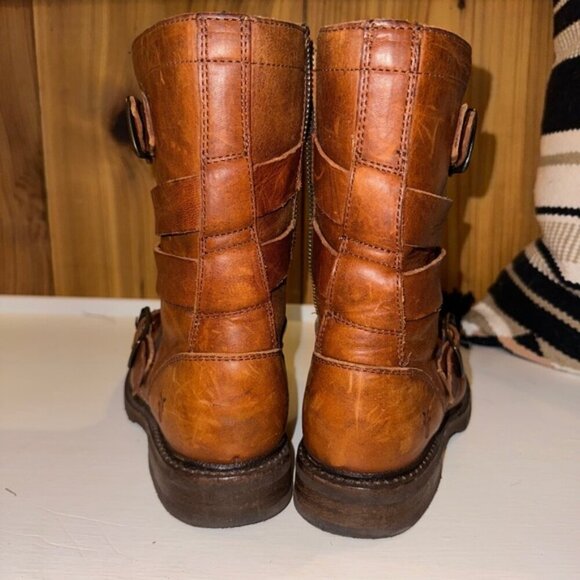 FRYE AND CO. Brown Combat Boots - Picture 5 of 7